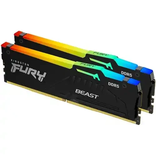 Memorija DDR5 32GB (2x16) 6000MHz Kingston Fury Beast RGB KF560C30BBEAK2-32 slika 1