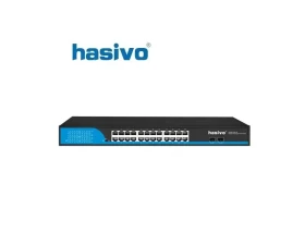 Svič 10/100/1000 24 port Hasivo S5800P-24G-2S-400W PoE++ + 2 SFP 802.3af/at/bt  port VLAN isolation
