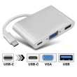 Adapter konverter USB 3.1 Tip C-USB 3.0/VGA/USB Tip C PD Kettz UVA-23 mini 1