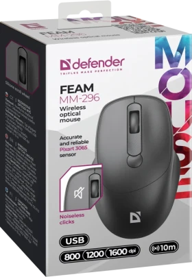 Bežični miš Defender Feam MM-296 crni