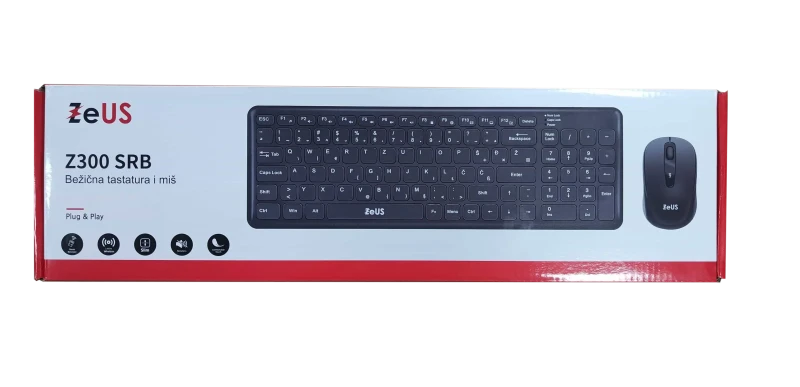 Bežična tastatura + miš Zeus Z300 Srb slika 1