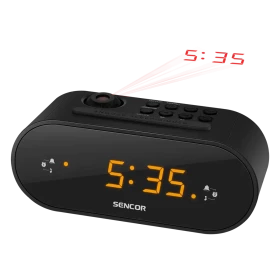 FM radio alarm sa projektorom vremena SENCOR SRC 3100 B crni