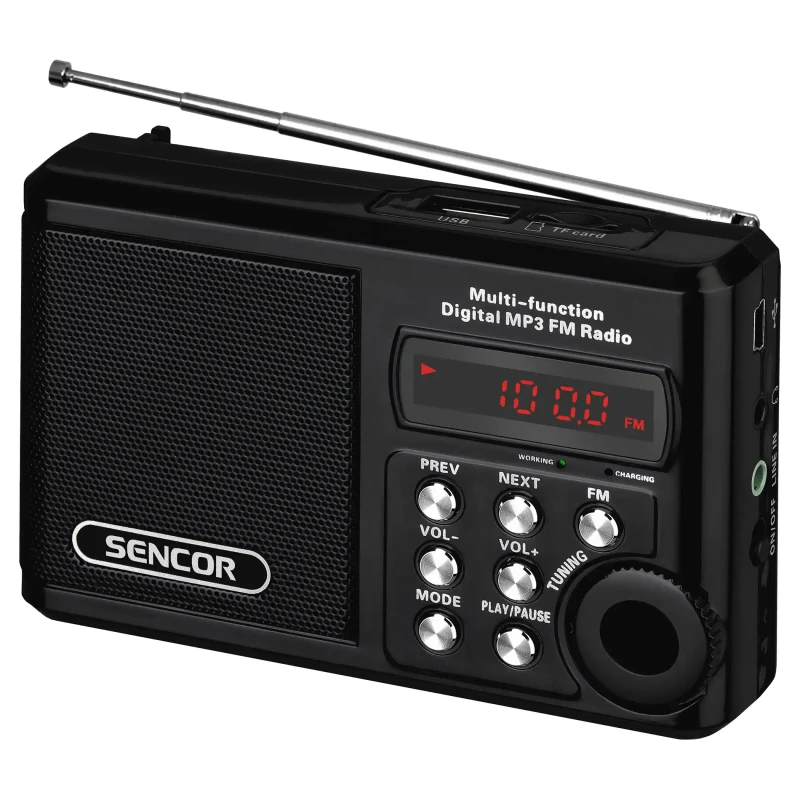 Radio SENCOR SRD 215 B USB/MP3 crni slika 1