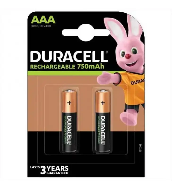 Punjiva baterija Duracell AAA 750mAh (pak 2 kom) slika 1