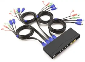 HDMI KVM USB svič CKL-64HUA-1A 4 ports HDMI 1.4a Compliant up to 4096×2160@ 60Hz DCI 4K (4K x 2K)