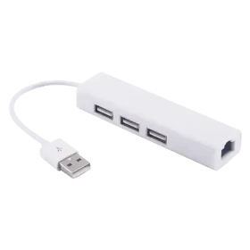 Adapter konverter USB 2.0- RJ45/3xUSB 2.0 Linkom