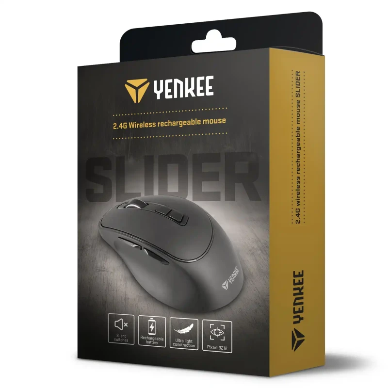 Bežični miš Yenkee YMS 2080GY WL SLIDER crna slika 1