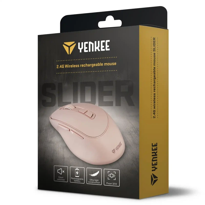 Bežični miš Yenkee YMS 2080PK WL SLIDER roze slika 1