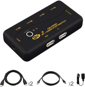 HDMI KVM USB svič CKL-21UH 2 ports HDMI 2.0 Compliant sa kablovima, podržava 4Kx2K@60Hz
