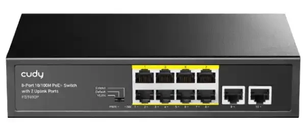 Svič 8-Port 10/100M PoE+/2 Uplink 10/100M, 120W Cudy FS1010P slika 1