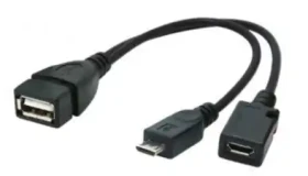 Kabl OTG USB A-USB Micro M + USB Micro Ž A-OTG-AFBM-04 Gembird 20cm