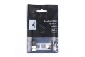 Kabl USB A-Tip C pod uglom Gembird CC-USB2-AMCML-0.2M 0.2m