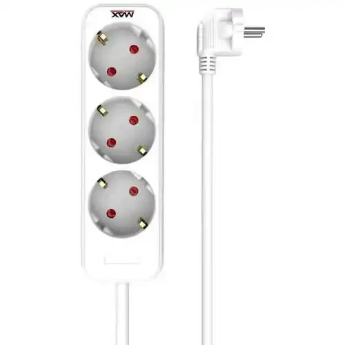 Produžni kabl 3 utičnice 3m Max MPS-103-3M Beli slika 1
