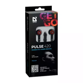 Slušalice bubice sa mikrofonom Defender Pulse 420 Crno Crvene