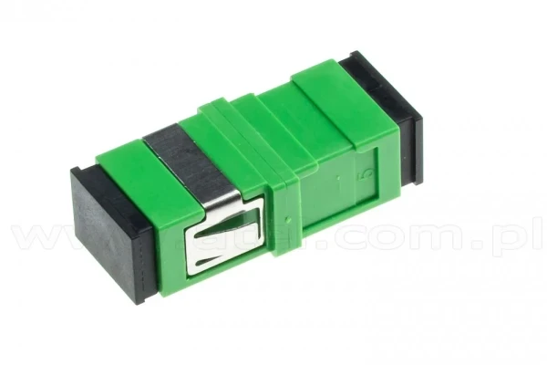 SC-APC / SC-APC singlemode simplex fiber adapter, APC (angle-polished connectors) slika 1
