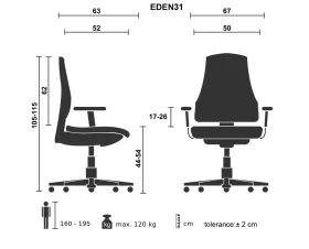 Radna stolica Eden 31 teget