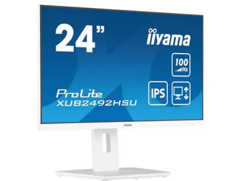 Monitor 24 Iiyama XUB2492HSU-W6  1920x1080/Full HD IPS/100Hz/4ms/HDMI/DP/USB/Zvučnici/beli slika 1