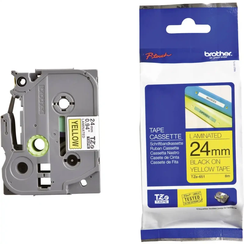 Brother traka TZE651 24mm B/Y slika 1