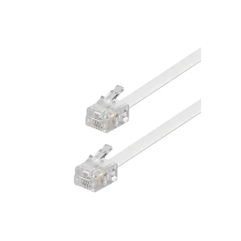 Kabl Telefonski flat sa konektorima 10m beli MAXcable slika 1