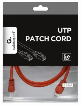 Patch kabal Cat 5e Gembird PP12-2M/R 2m crveni