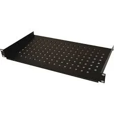 Polica fiksna 600mm rack kačenje na 4 tačke/podesivi zadnji držači Mirsan 19/1U crna MR.SBR60.01_YK slika 1