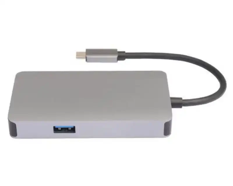 Adapter konverter USB Tip C 3.1 - HDMI/VGA/2xUSB 3.0/RJ45/Tip C E-green slika 1