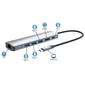 Manhattan USB-C PD 6-in-1 4K Multiport Hub
