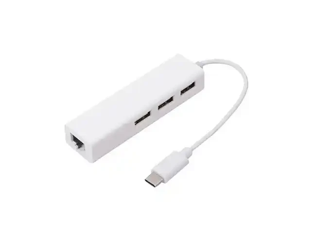 USB adapter-koverter TIP C - 3xUSB 3.0+RJ45 Linkom slika 1