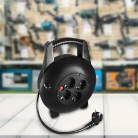 Produžni kabal na namotaju Prosto HJR4-10-P 10m 1.5mm2/IP20/4 utičnice
