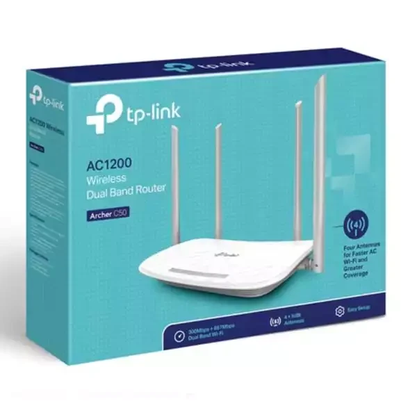 Wireless Router TP-Link Archer C50 AC1200 867Mb/s/ext x 4/2.4-5Ghz/1WAN/4LAN slika 1