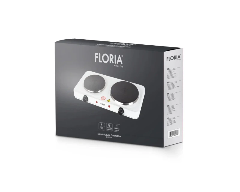 Električni rešo Zilan ZLN2843/Snaga 2500W/Dve ringle/beli slika 1