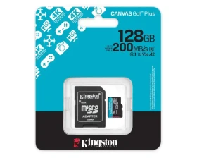 Micro SD Card 128GB Kingston+SD adapter SDCG4/128GB -  200/160 MB/s