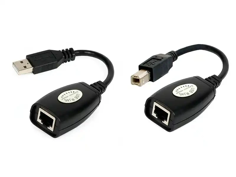 Adapter konverter USB extender UEX-050 do 50m + printer port slika 1
