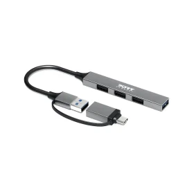 HUB Port Designs USB-C / USB-A  to 4 USB-A ports 480 Mbps SLIM