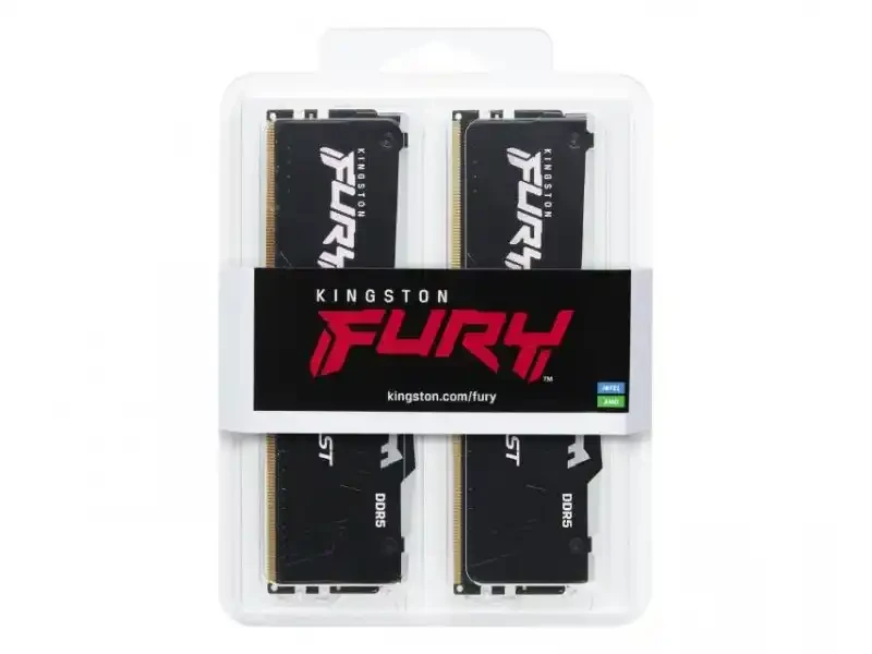 Memorija DDR5 64GB (2x32GB) 5600MHz Kingston Fury Beast RGB KF556C36BBEAK2-64 slika 1