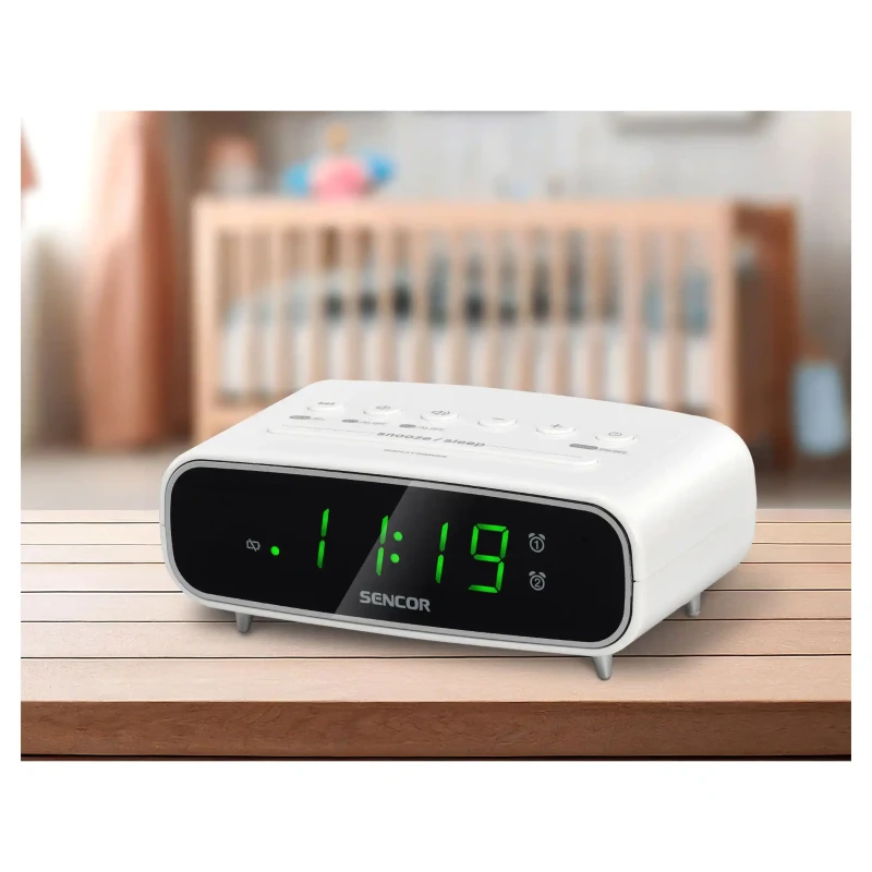 Fm radio sa digitalnim prikazom vremena SENCOR SRC 2600 W beli slika 1