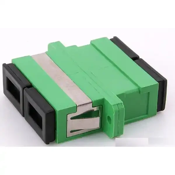 SC-APC/SC-APC singlemode fiber duplex adapter (2 x SC-APC SM), zeleni slika 1