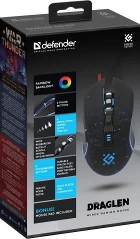 Gaming Miš Defender Draglen GM-907 7200dpi