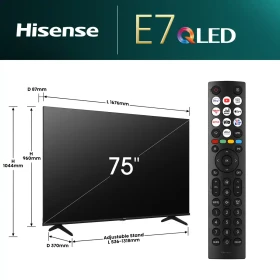 SMART QLED TV 75 Hisense 75E7NQ 3840x2160/UHD/4K/DVB-T/T2/C/S/S2
