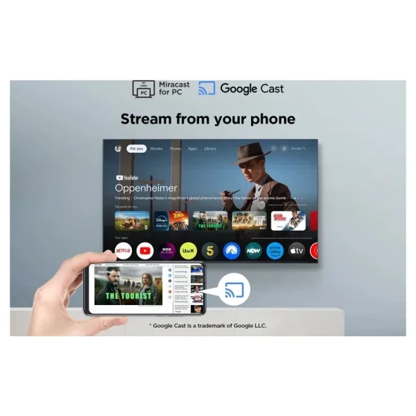 SMART LED TV 55 TCL 55V6C 3840x2160/4K/UHD/DVB-T2/C/S2/Google TV slika 1