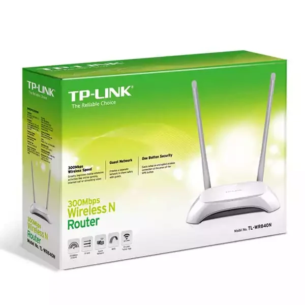 Wireless Router TP-Link TL-WR840N 300Mbps/ext2x5dB/2,4GHz/1WAN/4LAN/USB slika 1