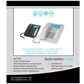 Stoni telefon MeanIt ST200 Crni