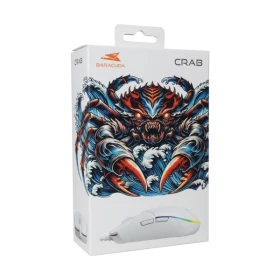 Miš Baracuda CRAB 3600DPI/6D/Optički/RGB/Bela