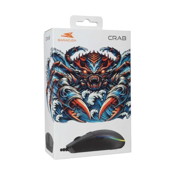 Miš Baracuda CRAB 3600DPI/6D/Optički/RGB/Crna slika 1