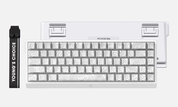 Gaming tastatura MCHOSE Ace 68 Hall Effect Magnetic Switch white topographic slika 1