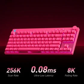 Gaming tastatura MCHOSE Mix 87 Hall Effect Magnetic Switch rose red