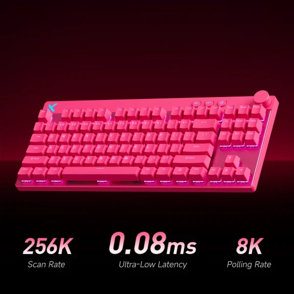 Gaming tastatura MCHOSE Mix 87 Hall Effect Magnetic Switch rose red slika 1