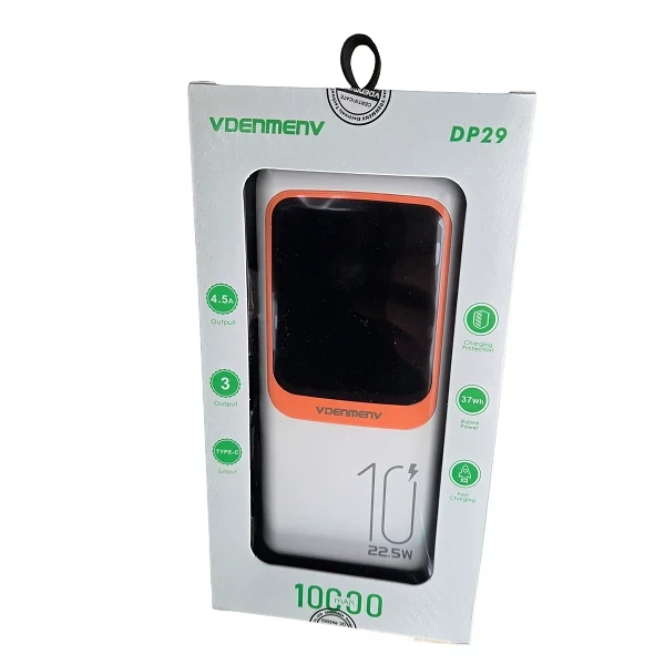 Power bank Denmen DP29 10000Mah 22.5W/1xTypeC/1x USB-A/type C kabal/lighting kabal/beli slika 1