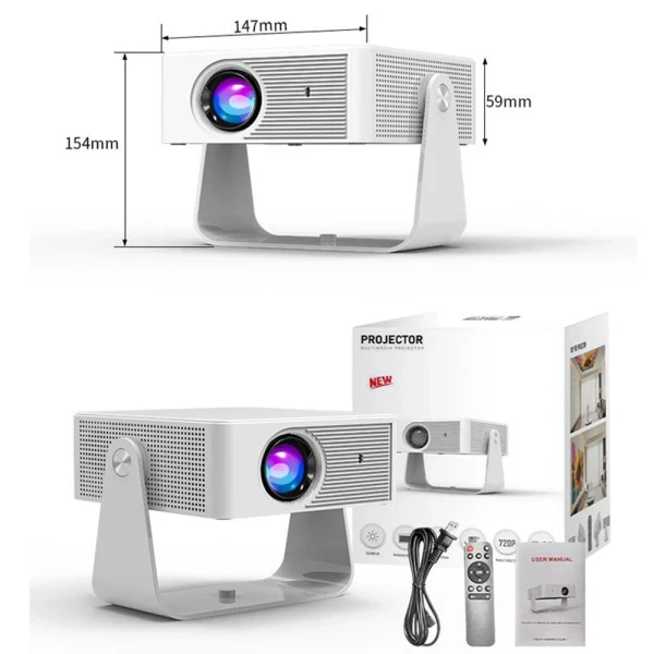 Projektor Zeus N8 HD 1280X720/LED LCD/4700 LUM(170 ANSI)/WiFi/mirac/HDMI/USB/zvuč/Andr 11 slika 1