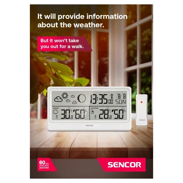 Smart meteorološka stanica SENCOR SWS 3600 bela slika 1
